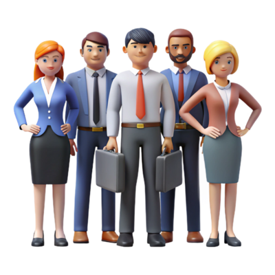 dramatic-contemporary-group-of-business-people-in-meeting-cutout-element-exclusive-png